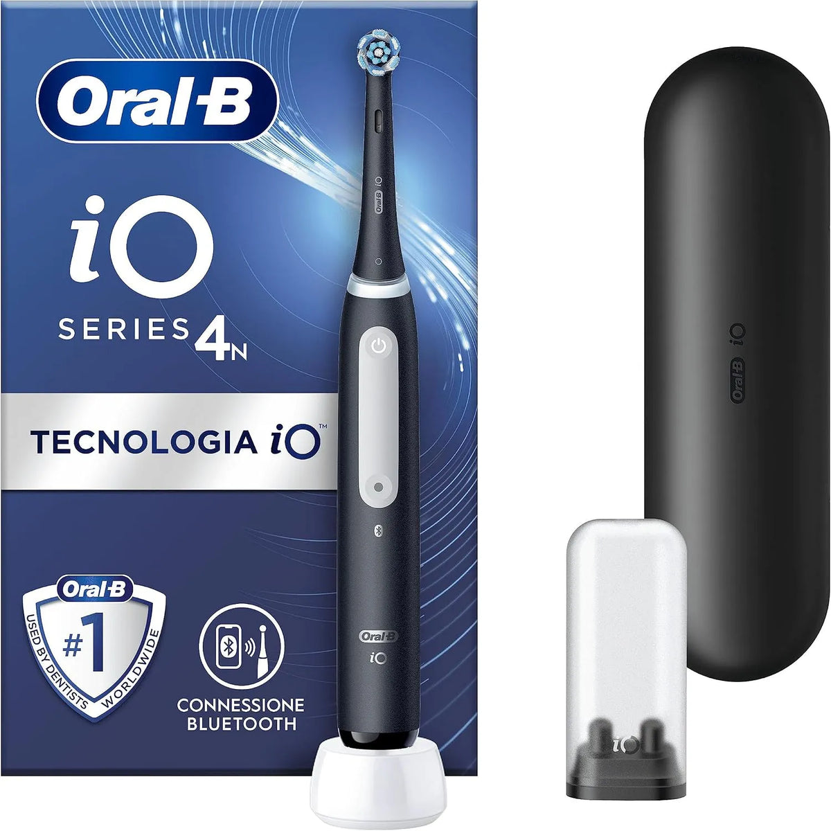Sensore, spazzolino da denti ricaricabile, Bluetooth, nero