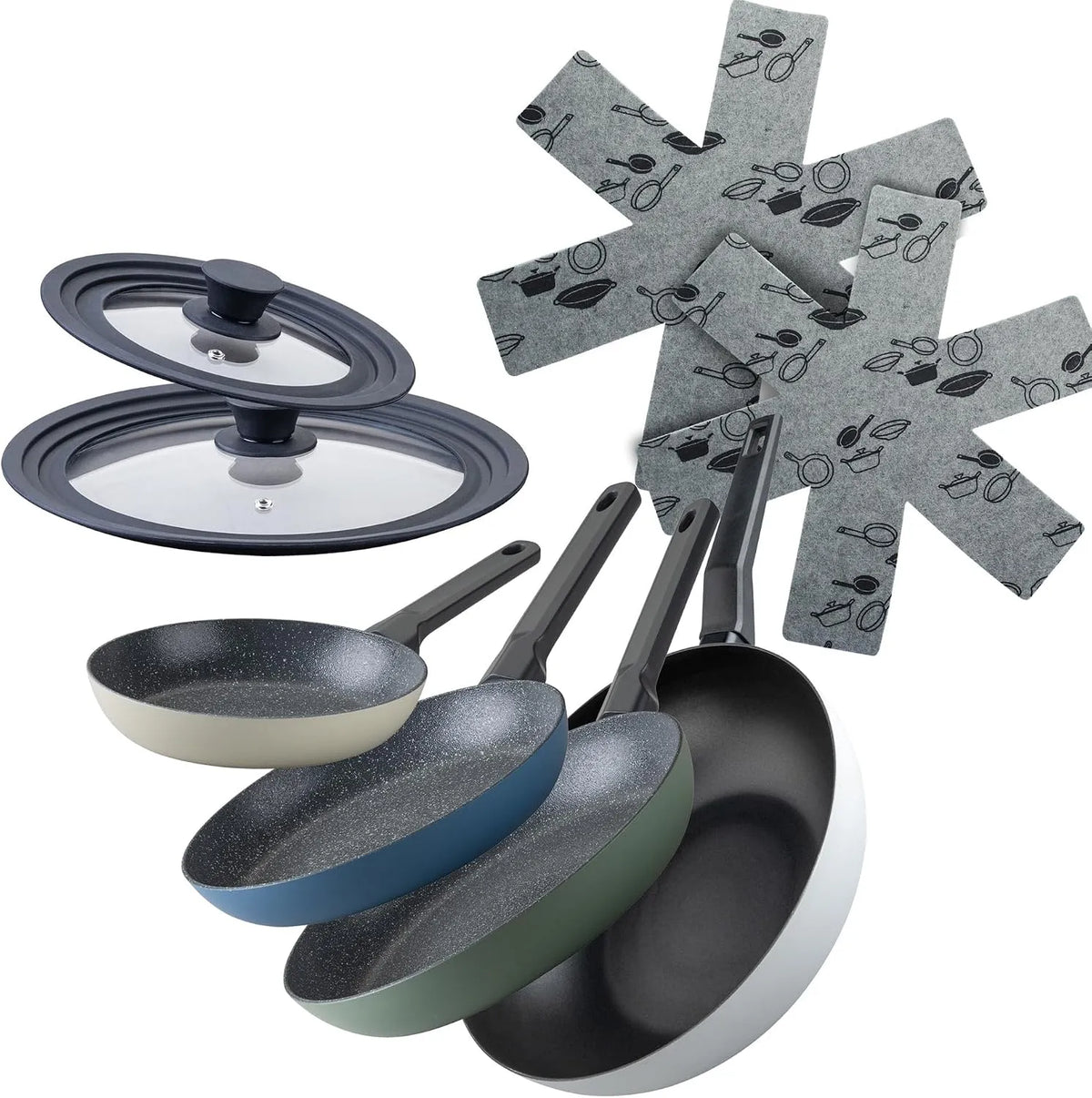 Balance, 28 cm, alluminio, vetro, Antiaderenti