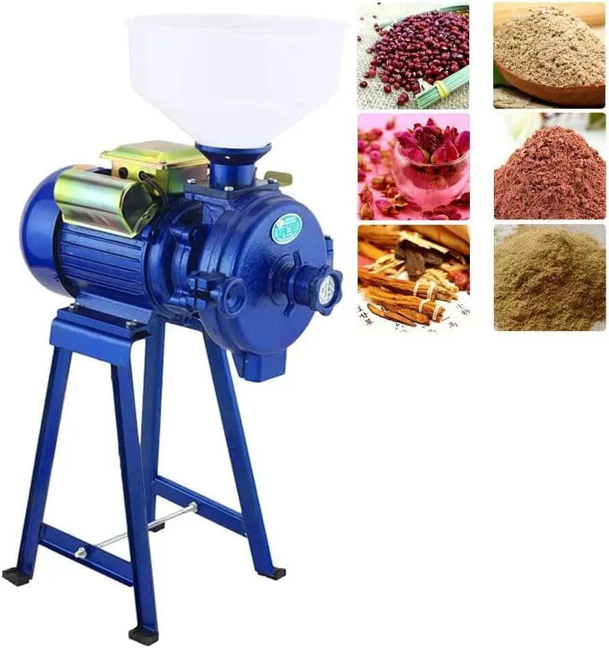 Mulino per Farina, elettrica/Mulino, 2200 W, per Farina Macina Cereali secchi Imbuto Riso Mais Chicco, ICEMOB