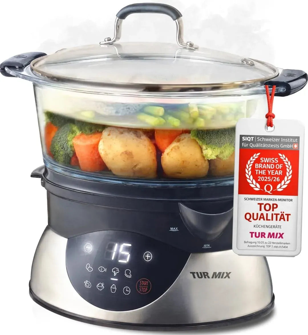 Pentola e padella CX 220, 5,2 L, touch, mantieni caldo, display digitale, Turmix Steamer, comando touch