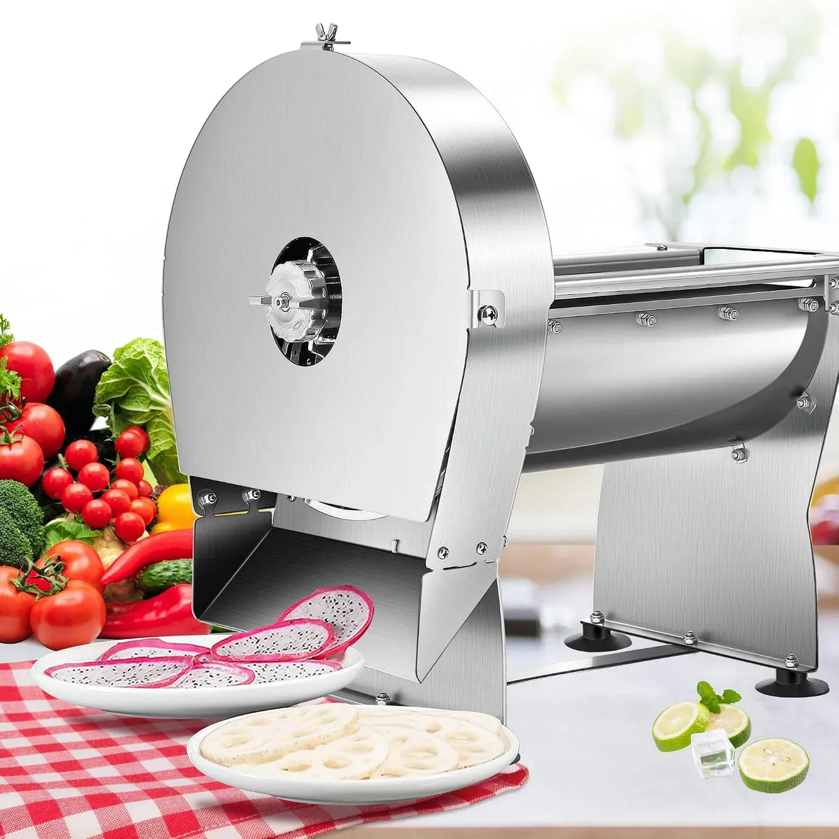 0-10mm Tagliaverdure elettrico Gastro Cucina Acciaio taglio
