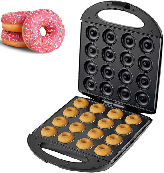 Macchina per ciambelle, 16 cavità, donut maker, professionale, rivestimento antiaderente, diametro foro 4,5 cm
