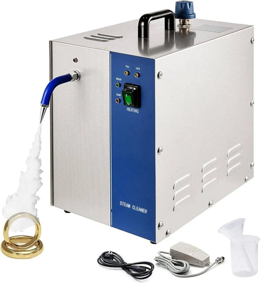 Pulitore a vapore, 4 L, ampio serbatoio, professionale, Vapore ad Alta Temperatura 135 °C/275 °F, Riscaldamento rapido in 8 Minuti