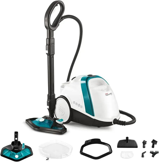 Pulitore a vapore, 1500 W, bianco, Polti Vaporetto Smart 100 T, Potenza Max 1500 W, 8 Accessori Inclusi