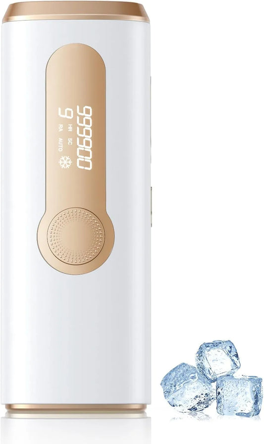 GLY07 epilatore elettrico, 5 a 10 °C, Haarlosy Epilatore Luce Pulsata con Funzione di Raffreddamento 5℃-10℃