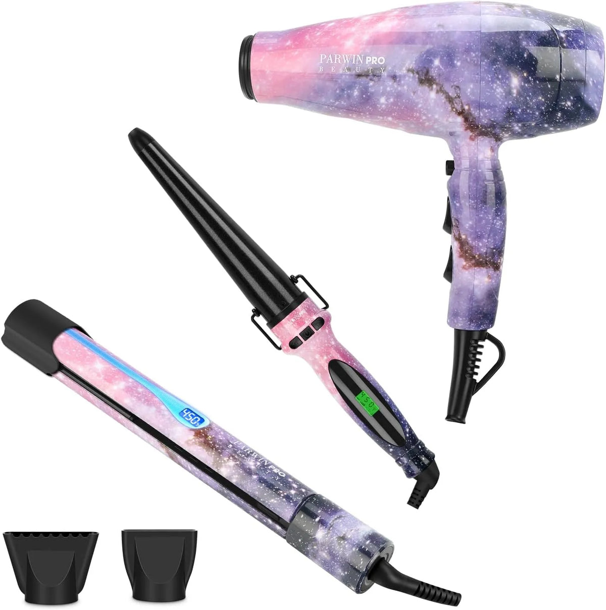 Piastra per capelli IN 1, lisciacapelli, professionale, PARW PRO BEAUTY Set per Acconciatura