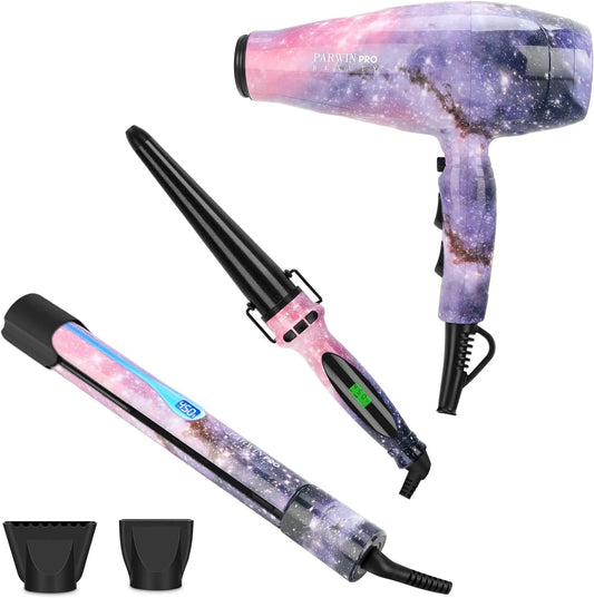 Piastra per capelli IN 1, lisciacapelli, professionale, PARW PRO BEAUTY Set per Acconciatura