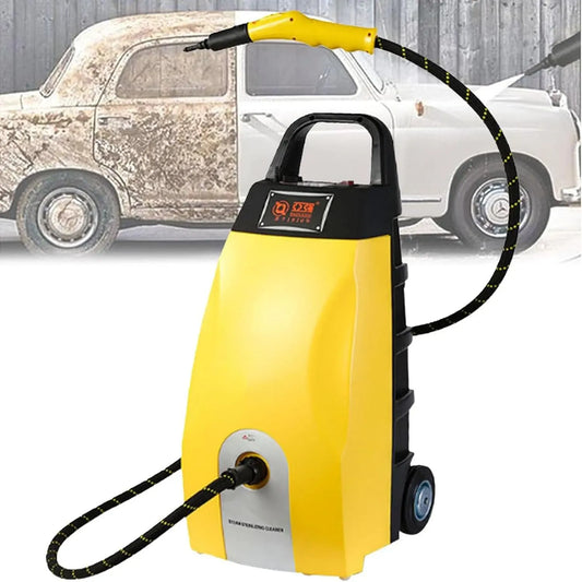 Pulitore a vapore, 2500 W, ruote di trasporto, industriale, Idropulitrice a Vapore Alta Pressione da 2500W, Riscaldamento in 40 Secondi