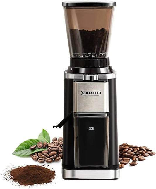 portafiltro, contenitore, macinino per chicchi di caffè, 48 livelli, per portafiltro e contenitore, CAFELFFE