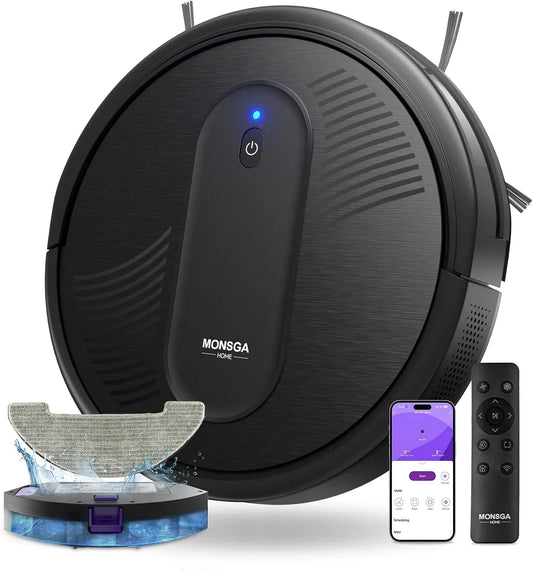 Robot aspirapolvere, MONSGA 3-in-1 140min, 4000Pa, Autonomia
