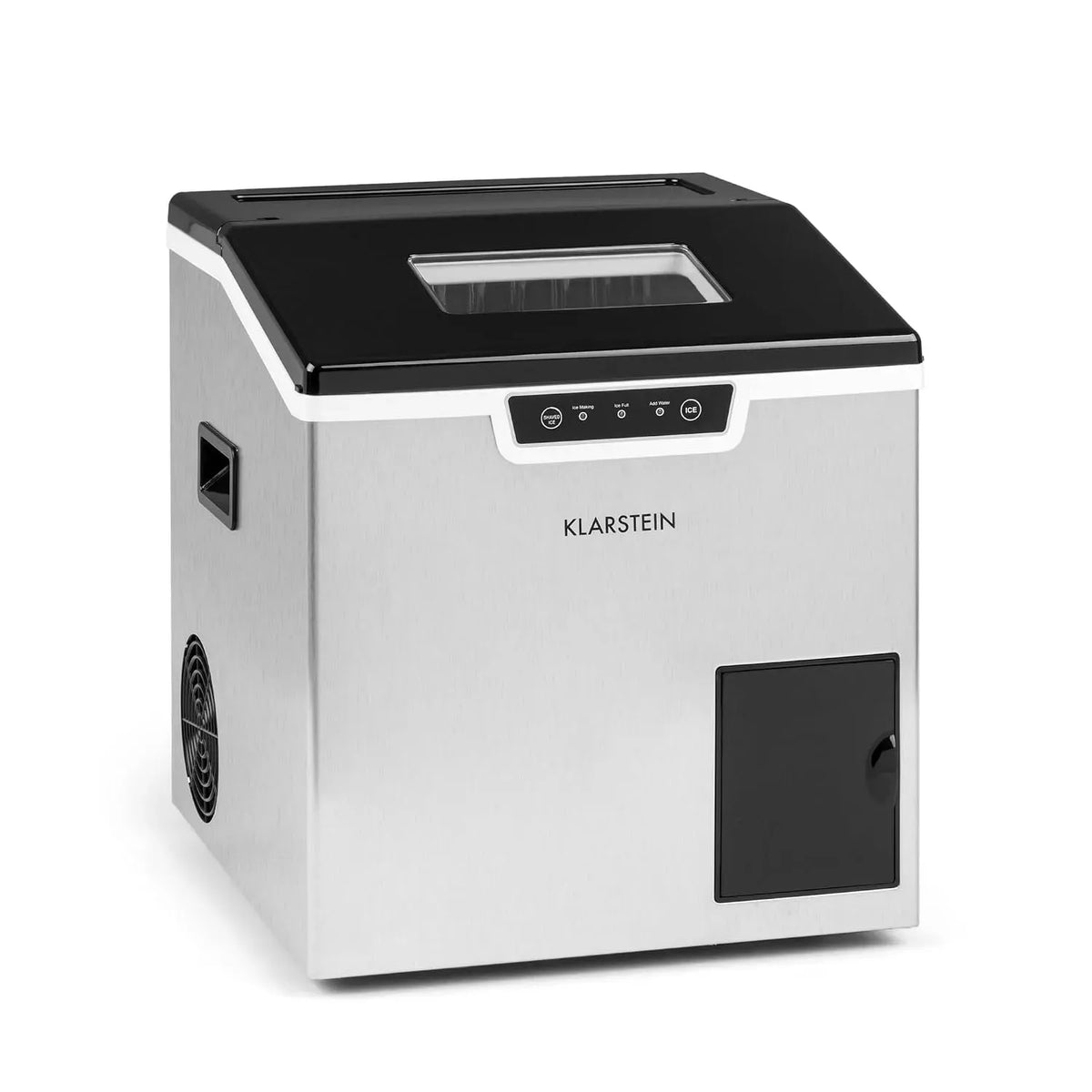 Klarstein kg/24h Macchina del ghiaccio, 3 L, 400 W, touch, ampio serbatoio, acciaio inox, 12-20, Capacità Vano: 1,9 kg