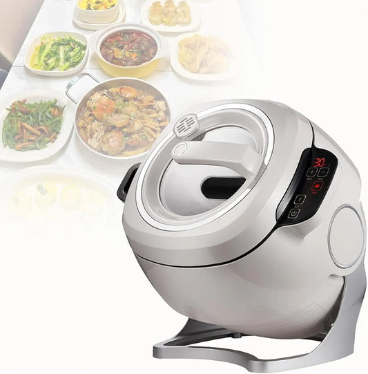 macchina per la, Cuociriso, cuociriso elettrico, 6 L, touch, per la cottura automatica del riso fritto Wok con rotazi