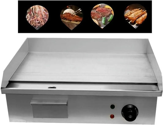 Barbecue, Piastra, Grill, 3000 W, 50 a 300 °C, 8 Mm, professionale, ristoranti, ghisa, acciaio inox, per Barbecue