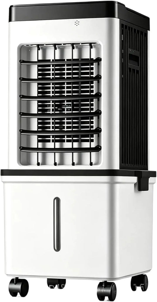Condizionatore, portatile, 3 velocità, bianco, Ventilatore Con Telecomando 3 Velocità