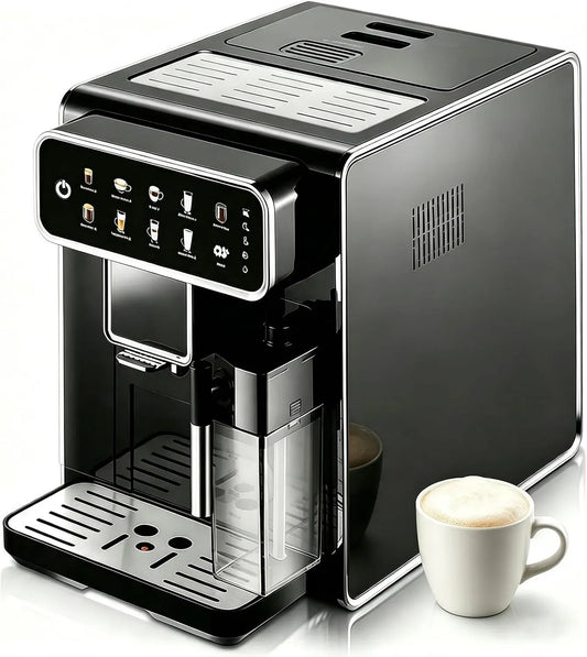 Montalatte, cappuccinatore, macchina da caffè elettrica, Macchina Da Caffè Espresso Con Pompa Da 15 Bar E Montalatte Con Schermo