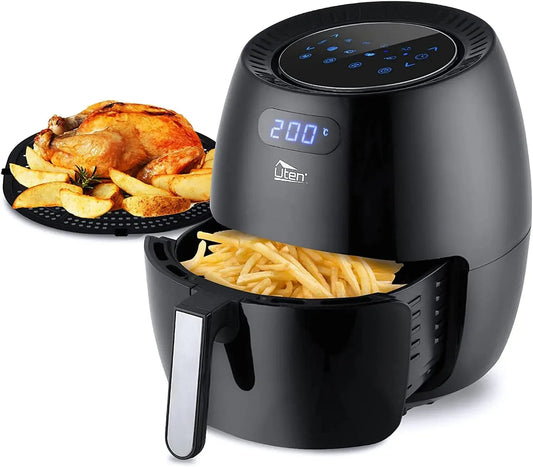 Friggitrice ad aria, 6,5 L, 1700 W, 8 programmi, touch, 32 Ricette PDF, LED Touch Screen, Senza PFOA&BPA, Friggitrice Senza Olio con 8 Programmi