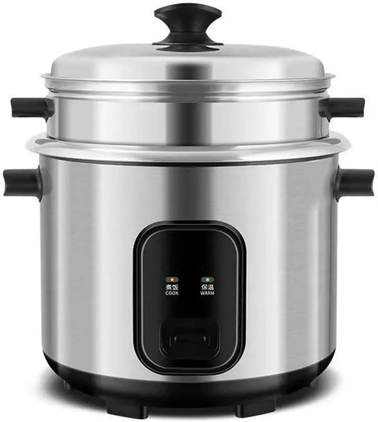 Cuociriso, cuociriso elettrico, 6 L, rivestimento antiaderente, acciaio inox