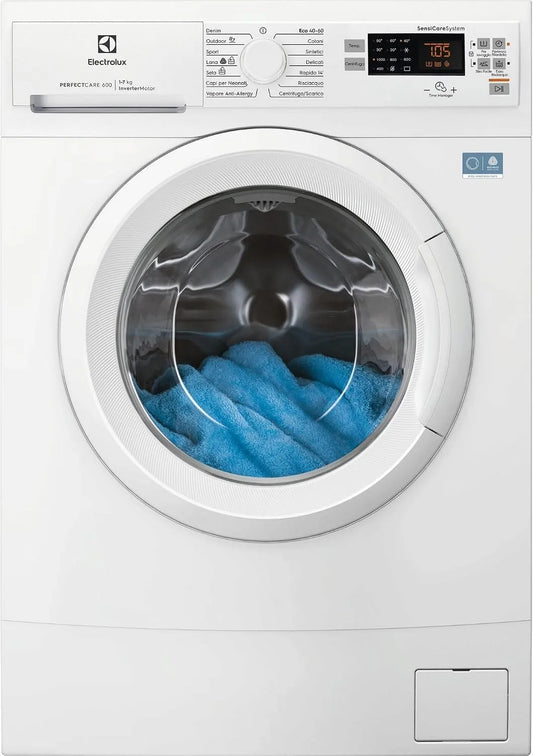 Electrolux EW6S517A Lavatrice, 6 kg, stretto, lavabiancheria, Lavatrice Slim Carica Frontale 6 kg SensiCare Compatta