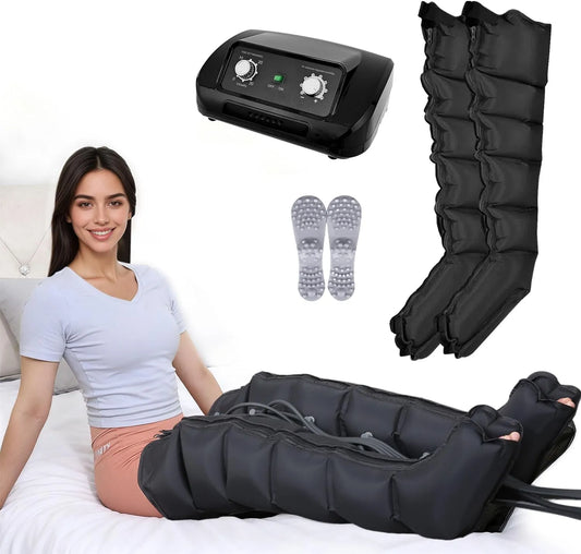 Pressoterapia, Massaggiatore, dispositivo pressoterapia per gambe, professionale, nero, per Casa
