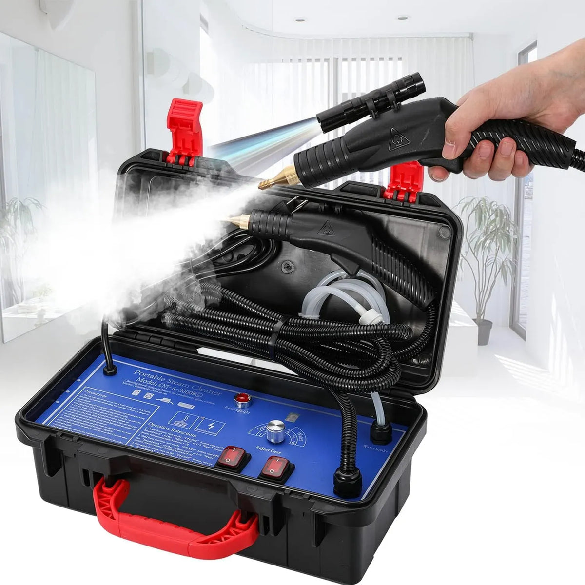 Pulitore a vapore, 1700 W, 220 V, portatile, ampio serbatoio
