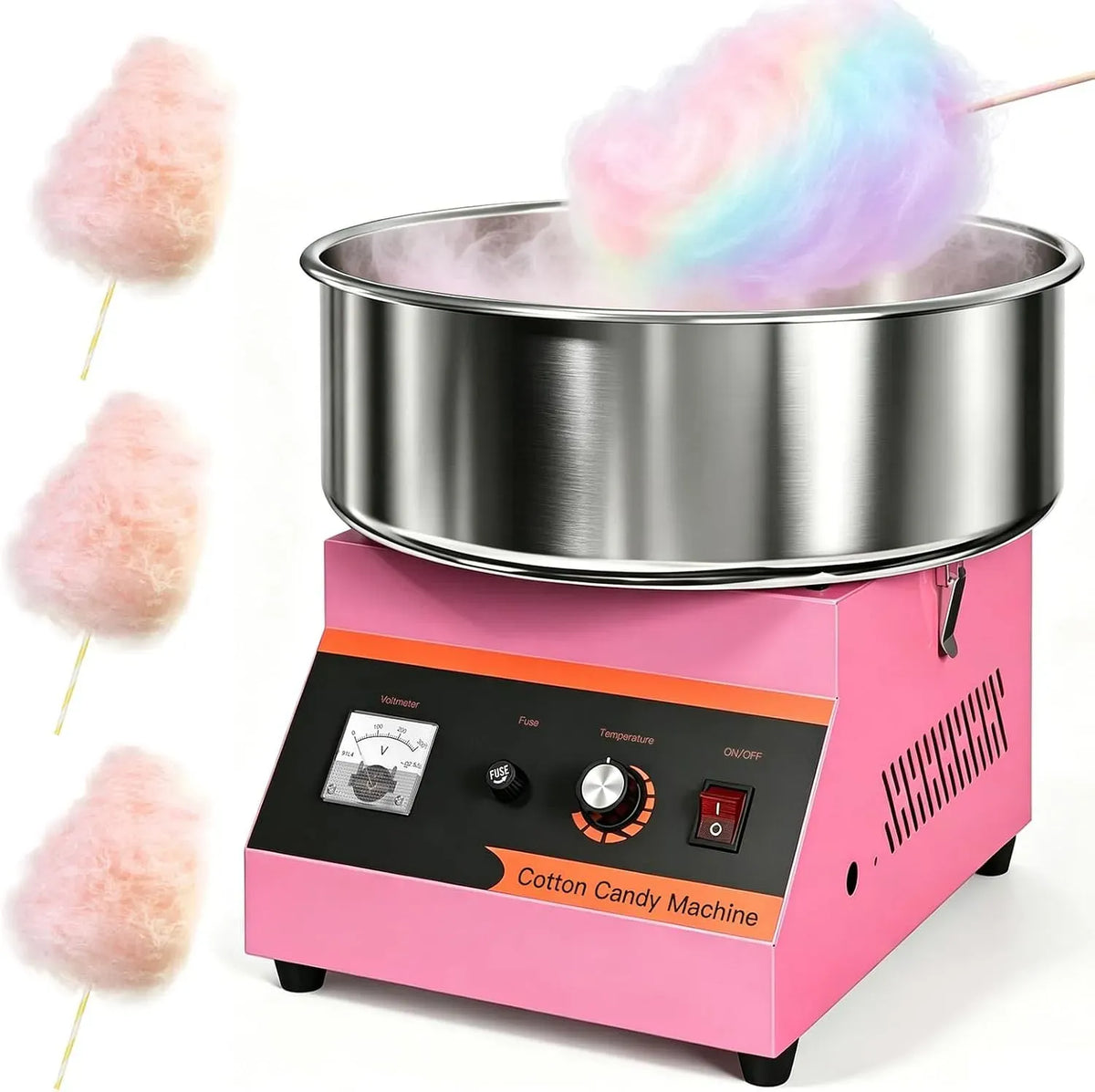 Candy macchina per zucchero, macchina zucchero filato, 1000 W, acciaio inox, per zucchero filato