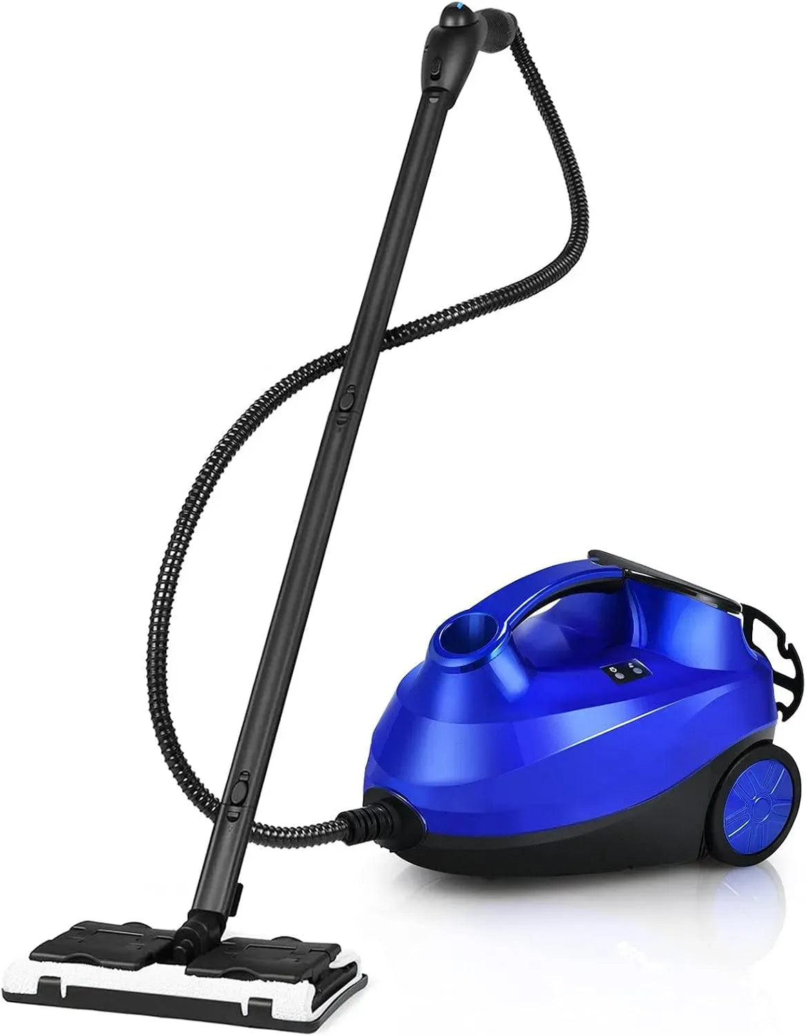 Pulitore a vapore, 114,3x43,2x22,9 cm, 2000 W, GYMAX, professionale, rosso, Scopa a Vapore Elimina il 99,9% di Virus