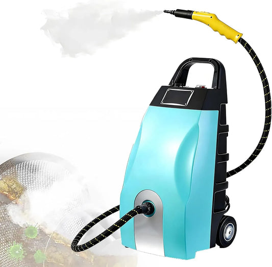 Pulitore a vapore, 3000 W, uso su pavimenti, cucina, auto, finestre e divano, blu, Tappeti