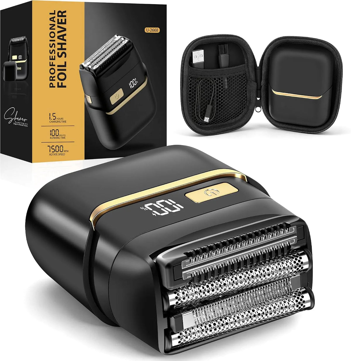 IPX7 Rasoio, portatile, IP65, USB, senza fili, per il viso da viaggio