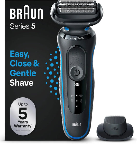 Braun Series 5 51-B1200s Regolabarba, Rasoio, senza fili, blu