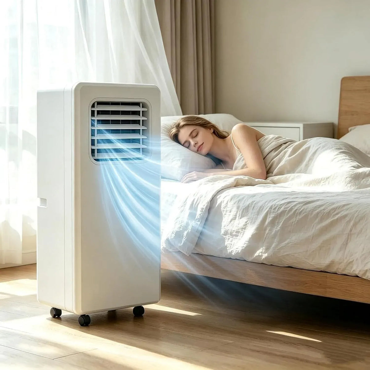 Condizionatore 10000btu, portatile, ruote di trasporto, autonomo, Potente climatizzatore autonomo 12000 BTU
