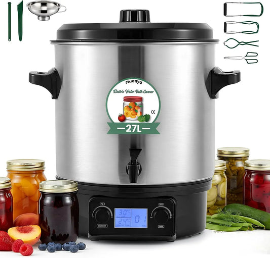 Macchina per conserve, 27 L, display LCD, 2 zone di temperatura, per conserve con temperatura e tempo regolabili e strume
