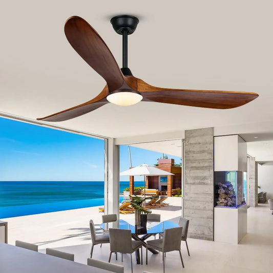 Ventilatore, 132cm, esterno, IP65, motore DC, ventola per circolazione dell'aria, Ventilatore da soffitto esterno 132cm con luce