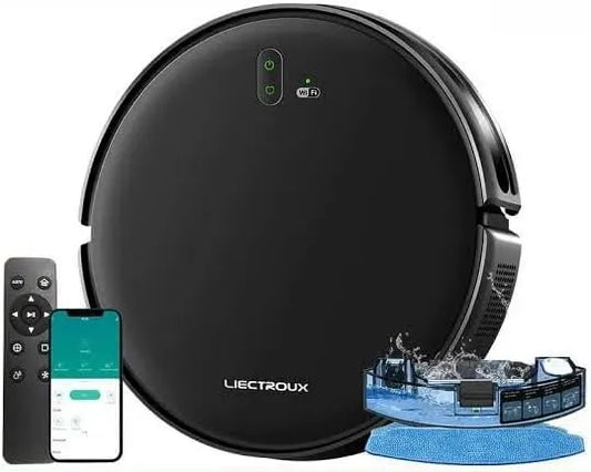 Google L200 Aspirapolvere, Wi-Fi, Google Assistant, Alexa e Siri, WiFi App & Voice Control, 4000Pa di aspirazione, Smart Mapping