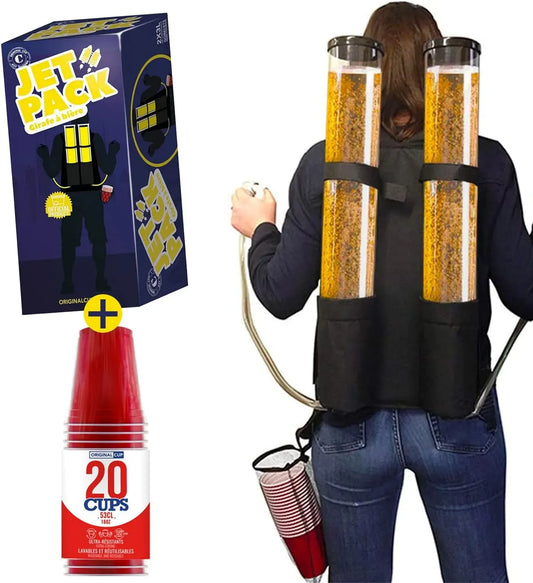 Giraffa Birra Double Jet + 20 bicchieri ufficiali originali rossi