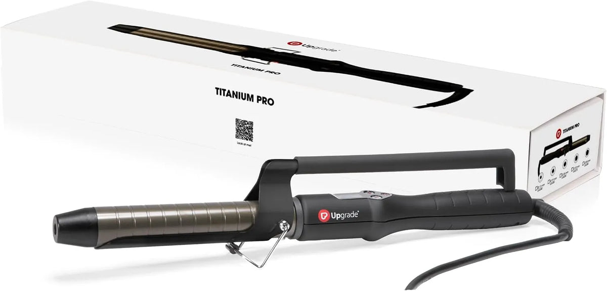 Estremamente Performante, Upgrade, per Ferro Arricciacapelli Professionale, Misura: 26mm, Ferro Arricciacapelli TitaniumPro, Con Pinza e Barra in
