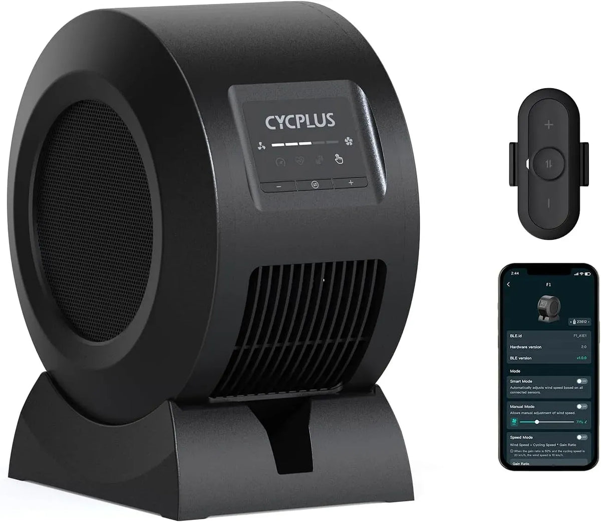 Ventilatore, CYCPLUS BLDC 5, ventola per circolazione dell'aria, Ventilatore Smart per Ciclismo Indoor Modalità Velocità