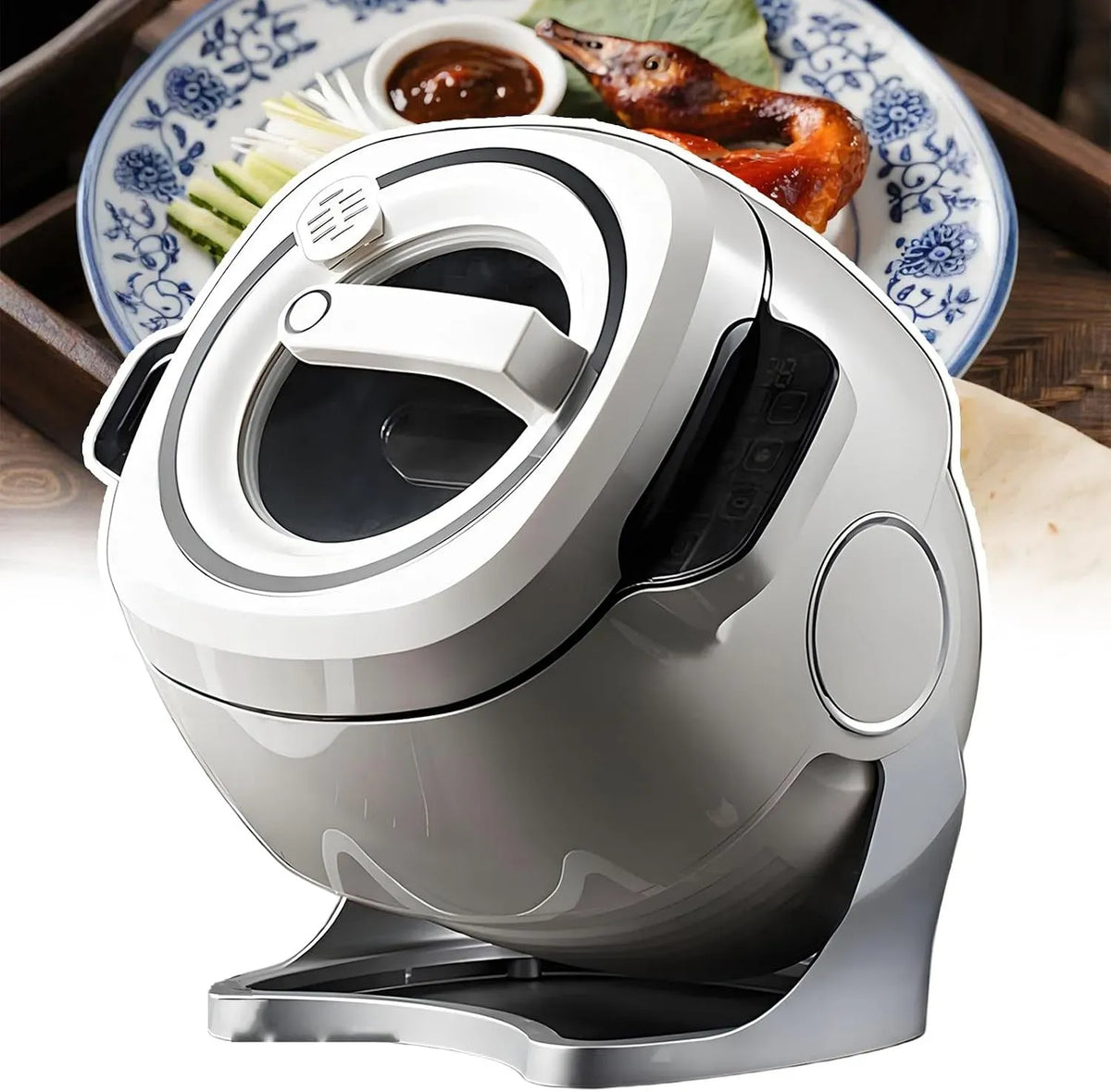 Pentola e padella A 360, 6 L, 1000 W, touch, Robot Cucin Sm rt Cooker 6 Litri, M cchin utom tic Soffritto in P dell 1000 W, Controllo Touch