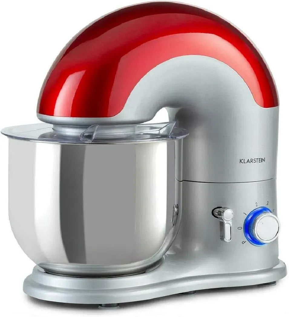 Klarstein Robot da cucina, 7 L, 1800 W, acciaio inox, argento, 1800 Watt su 6 Livelli con Funzione a Impulsi