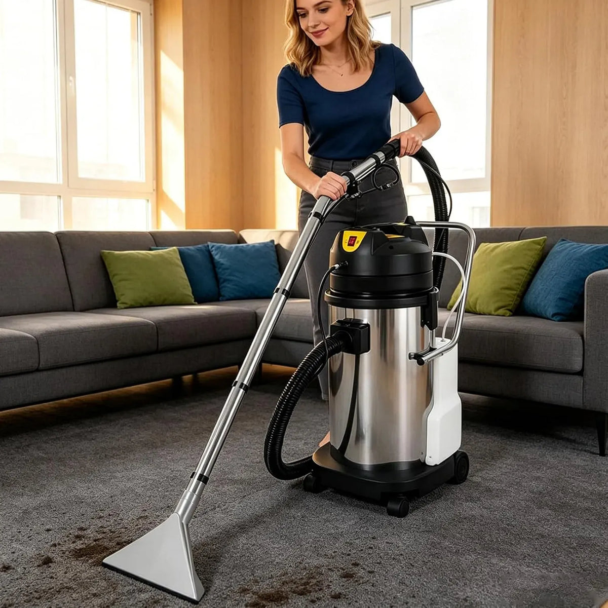 Aspirapolvere, 10 L, Lavatappeti con Contenitore 10L