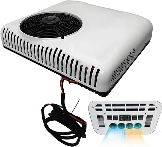 Condizionatore 12V24V48V White24V, bianco, climatizzatore, Condizionatore d'Aria del Tetto 4 Stagioni per Camion e Camper
