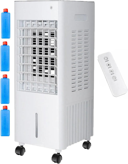 Condizionatore, 6 L, portatile, timer, 3 velocità, oscillazione, ampio serbatoio, oscillazione 90-120°, telecomando a 3 velocità