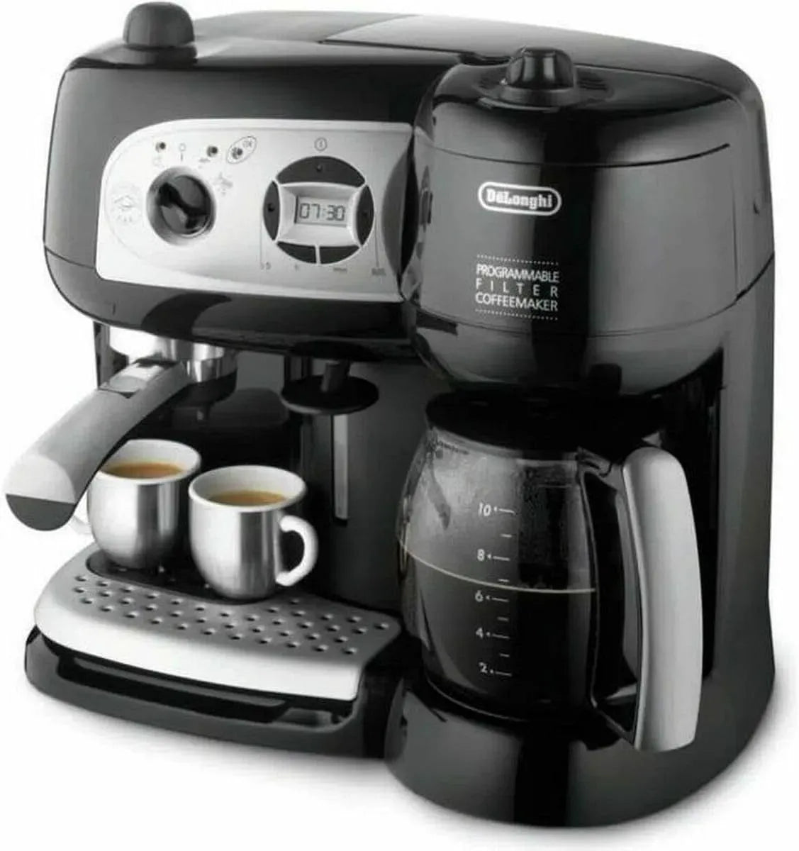 De'Longhi BCO264 Macchina da caffè, 220 V, acciaio inox, nero, 10 Tazze, Acciaio Inossidabile, 2 Cups