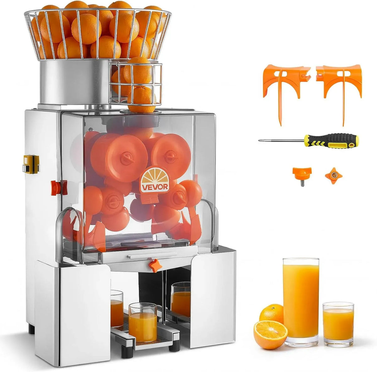VEVOR estrattore di succo e spremiagrumi, 480 x 510 x 890 mm, 120 W, 80 mm